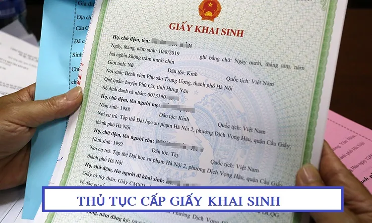 Mẫu giấy khai sinh